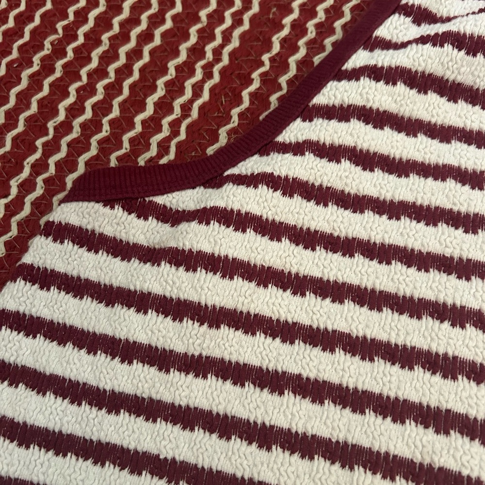 Maurice’s 24/7 tank  Maroon and White Striped Tank Top - Picture 3 of 5